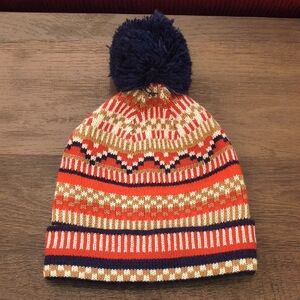 Mix It, Multicolor Knit Beanie w/ Pom-Pom, Size S/M NWOT